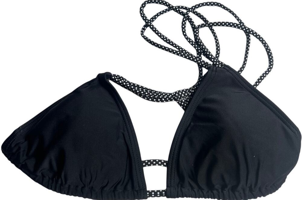 Damsel Shoulder Strap Black Swim Bikini Top Medium M